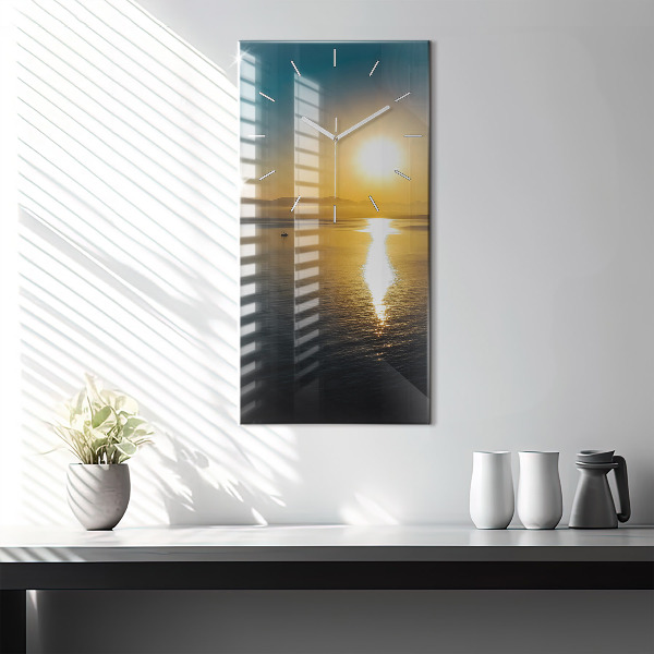 Horloge murale verticale Paysage au lever du soleil