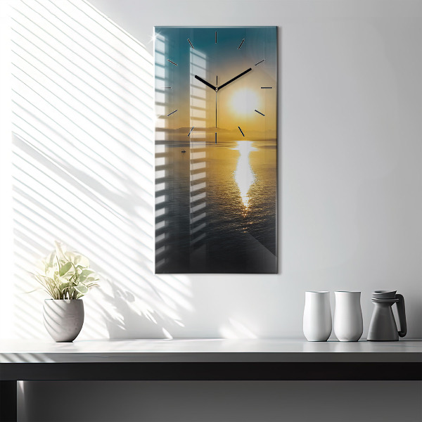 Horloge murale verticale Paysage au lever du soleil