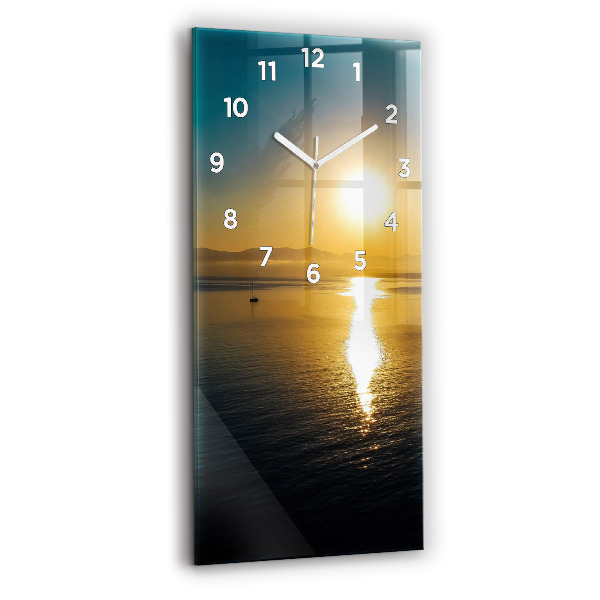 Horloge murale verticale Paysage au lever du soleil