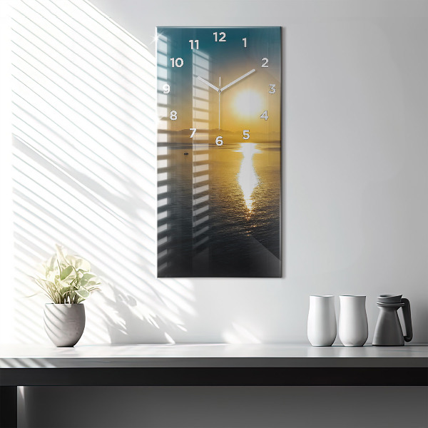 Horloge murale verticale Paysage au lever du soleil