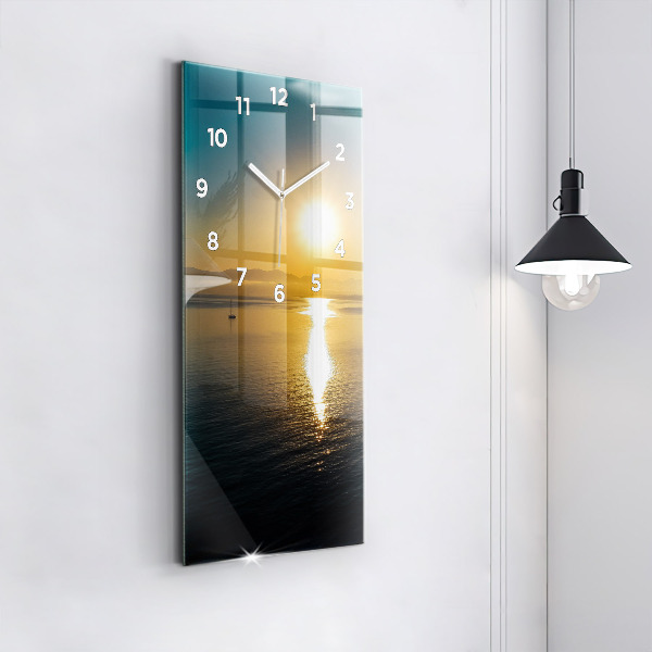 Horloge murale verticale Paysage au lever du soleil