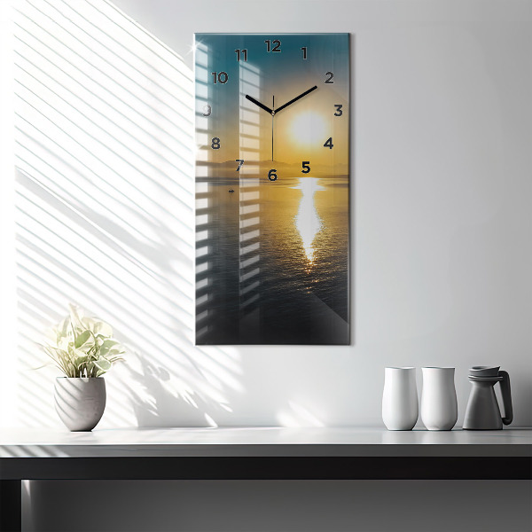 Horloge murale verticale Paysage au lever du soleil