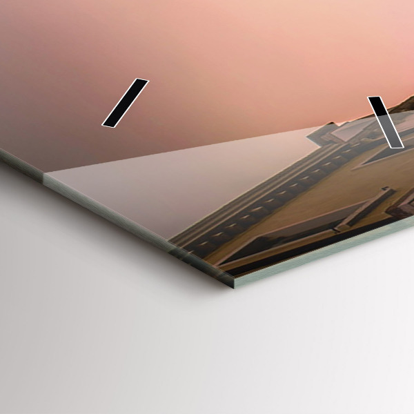 Horloge murale verticale Vue du canal dans la ville