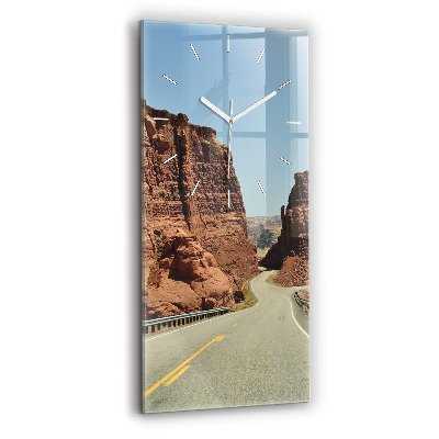 Horloge murale verticale La Route 66 aux États-Unis