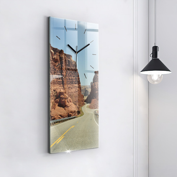 Horloge murale verticale La Route 66 aux États-Unis