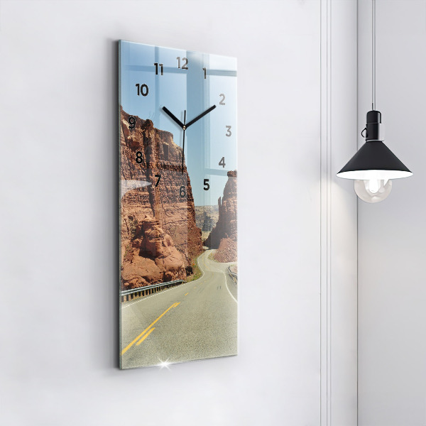 Horloge murale verticale La Route 66 aux États-Unis