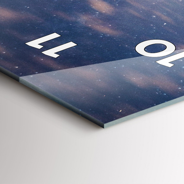 Horloge murale verticale Montagnes au coucher du soleil