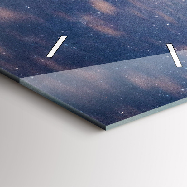 Horloge murale verticale Montagnes au coucher du soleil