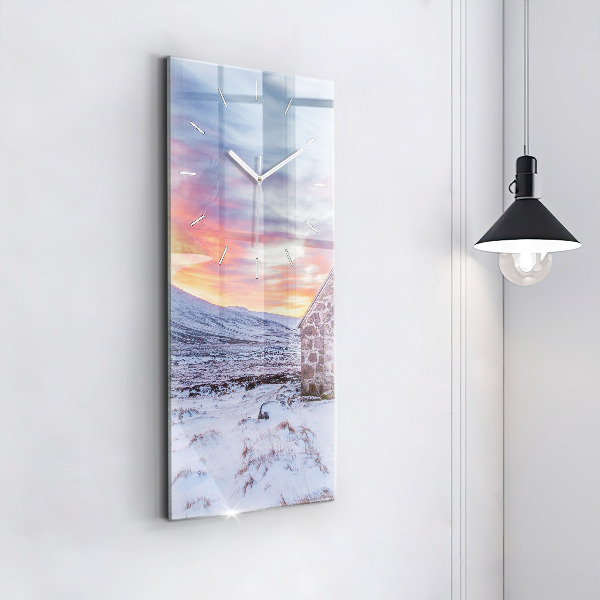 Horloge murale verticale Chalet à la montagne