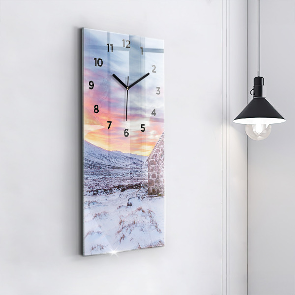Horloge murale verticale Chalet à la montagne