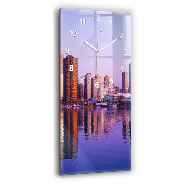 Horloge murale verticale Vue des gratte-ciels des États-Unis