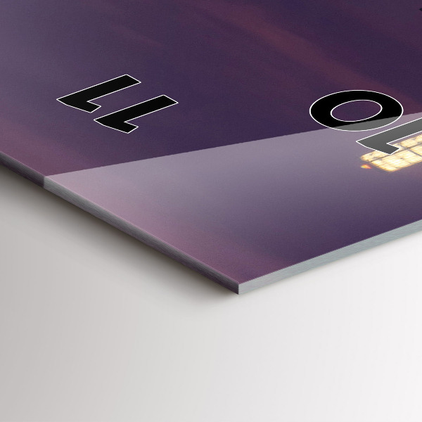 Horloge murale verticale Horizon de la ville de Philadelphie