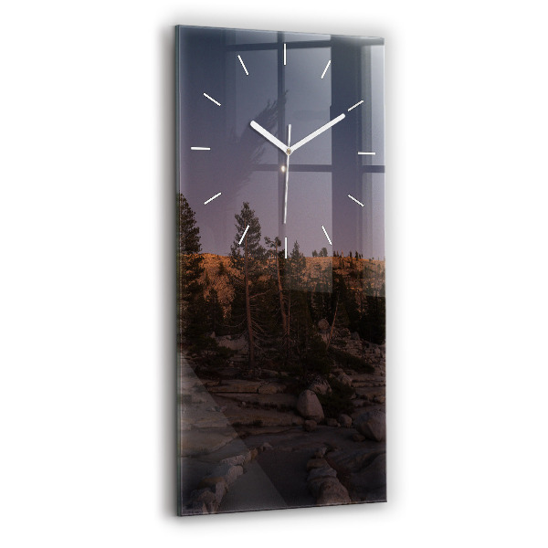 Horloge murale verticale Route rocheuse de Yosemite