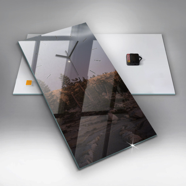 Horloge murale verticale Route rocheuse de Yosemite