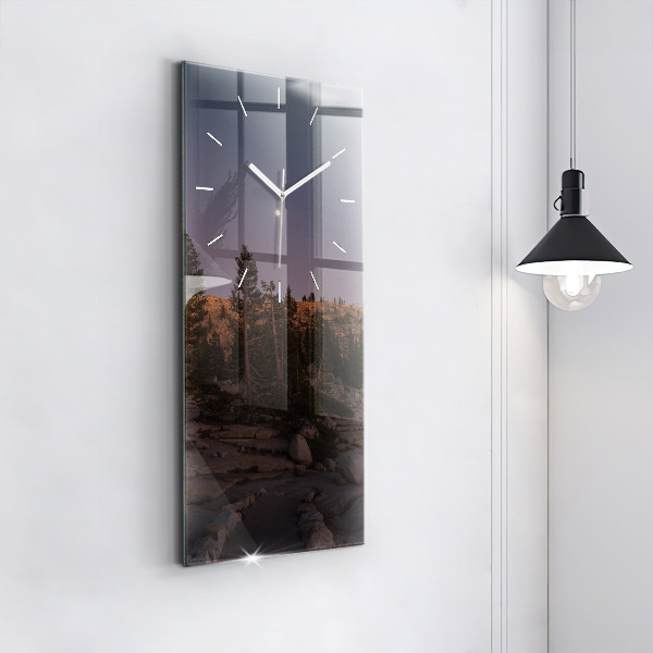 Horloge murale verticale Route rocheuse de Yosemite