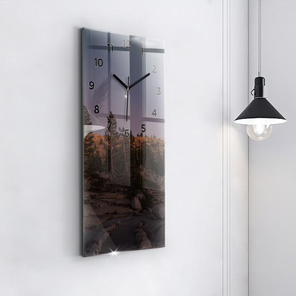 Horloge murale verticale Route rocheuse de Yosemite
