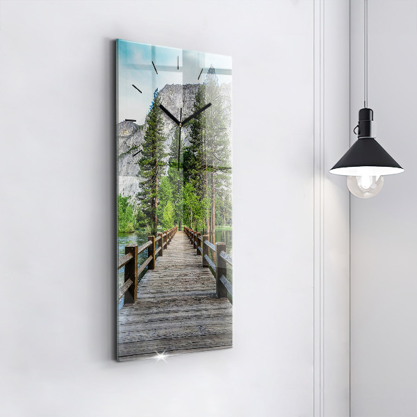 Horloge murale verticale Pont en bois de Yosemite