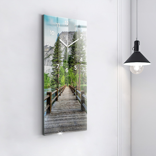 Horloge murale verticale Pont en bois de Yosemite