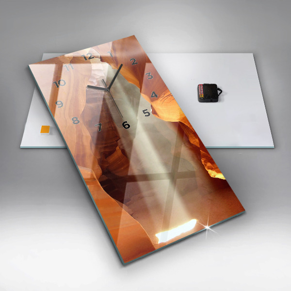 Horloge murale verticale Canyon du désert