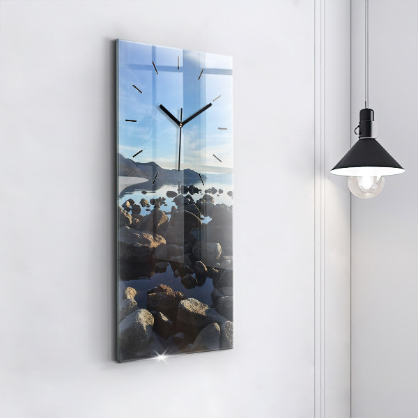 Horloge murale verticale Vue sur la mer