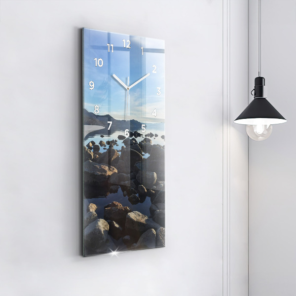 Horloge murale verticale Vue sur la mer