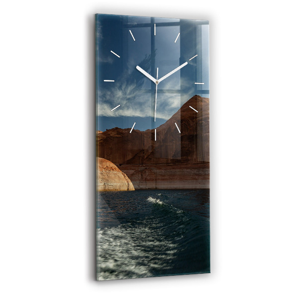 Horloge murale verticale Personne sur des skis nautiques