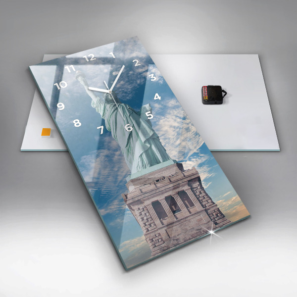 Horloge murale verticale Statue de la Liberté à New York
