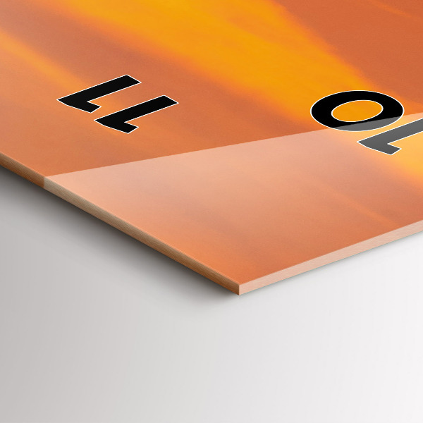 Horloge murale verticale Le lac Balaton le soir