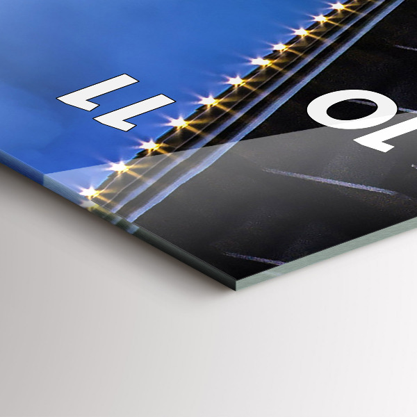 Horloge murale verticale Rivage rocheux sous le pont