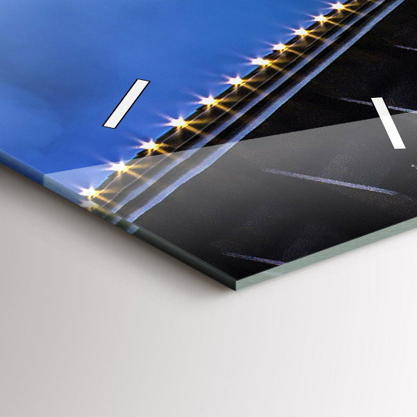 Horloge murale verticale Rivage rocheux sous le pont