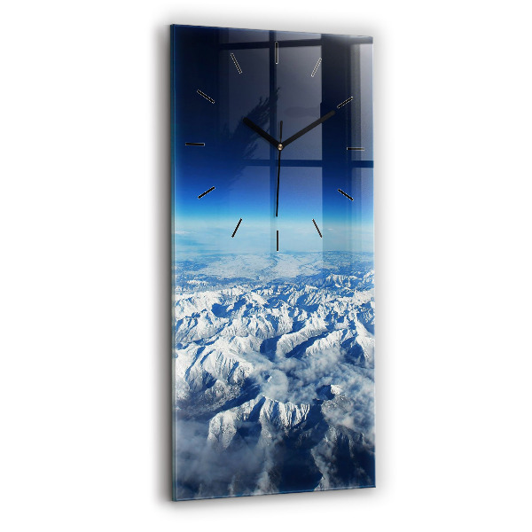 Horloge murale verticale Paysage de montagnes fluviales