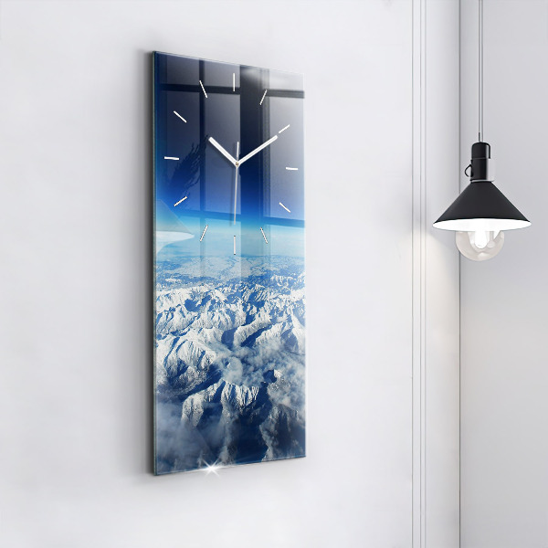 Horloge murale verticale Paysage de montagnes fluviales