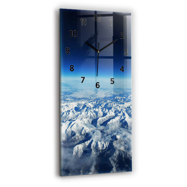 Horloge murale verticale Paysage de montagnes fluviales