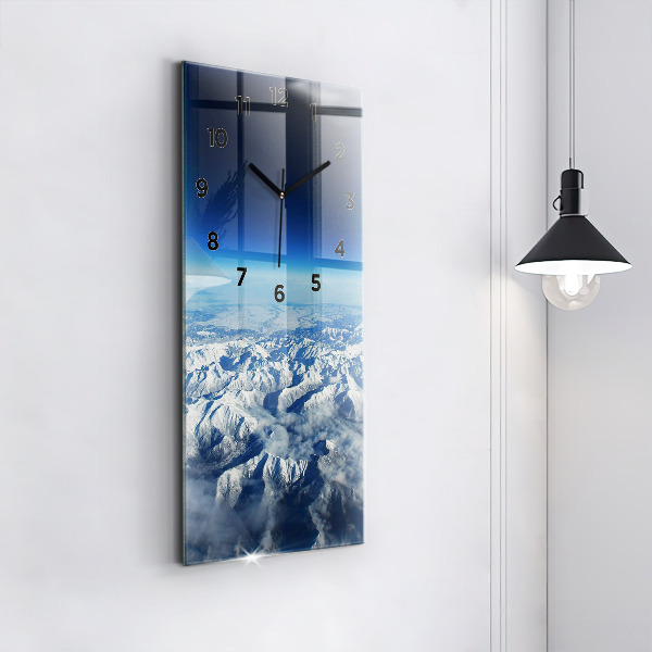 Horloge murale verticale Paysage de montagnes fluviales