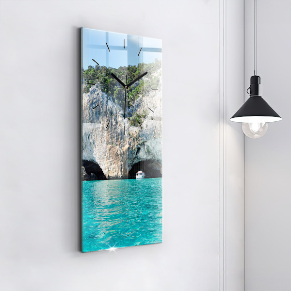 Horloge murale verticale Grotte sous-marine
