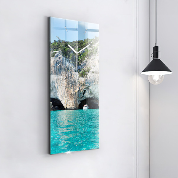 Horloge murale verticale Grotte sous-marine