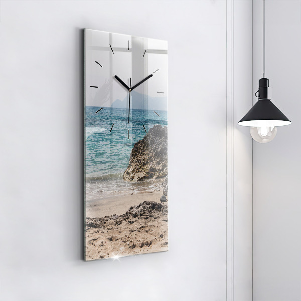 Horloge murale verticale Vue sur la mer Méditerranée