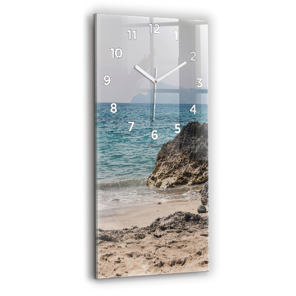 Horloge murale verticale Vue sur la mer Méditerranée