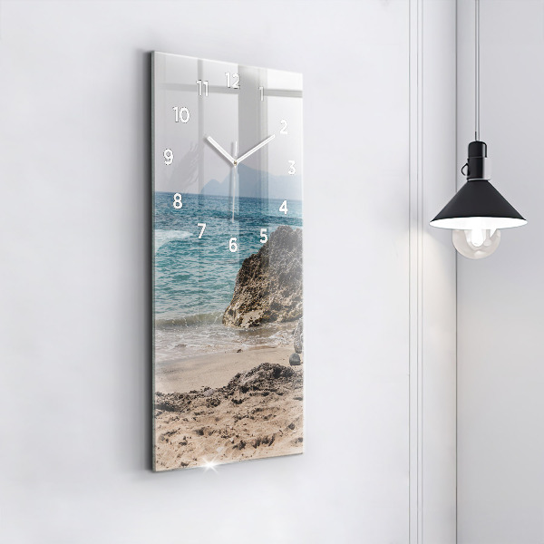 Horloge murale verticale Vue sur la mer Méditerranée