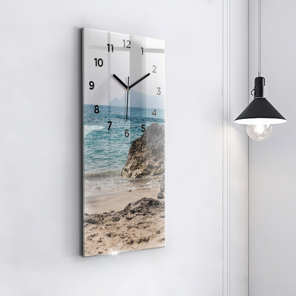 Horloge murale verticale Vue sur la mer Méditerranée
