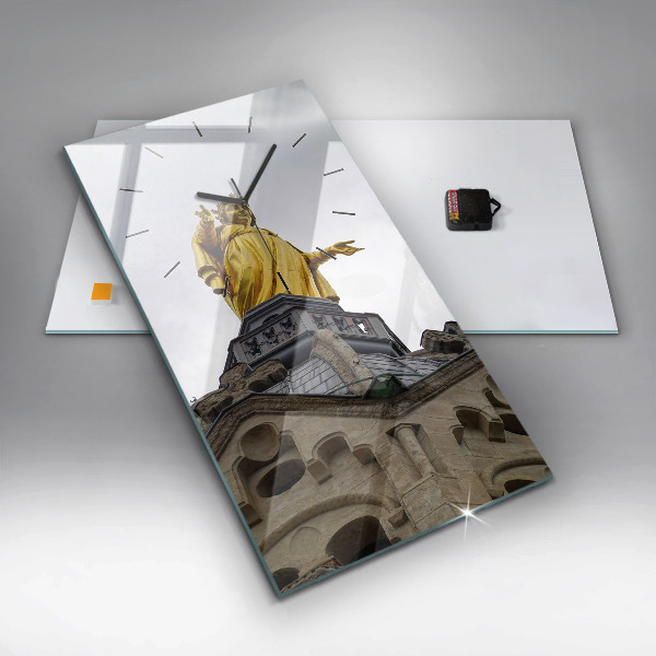 Horloge murale verticale Statue de la Vierge Marie à Lyon