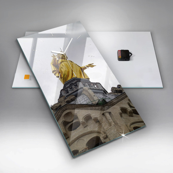 Horloge murale verticale Statue de la Vierge Marie à Lyon