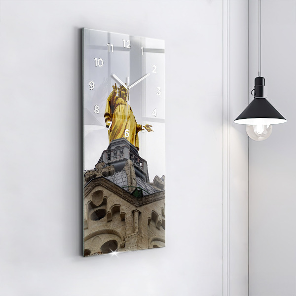 Horloge murale verticale Statue de la Vierge Marie à Lyon