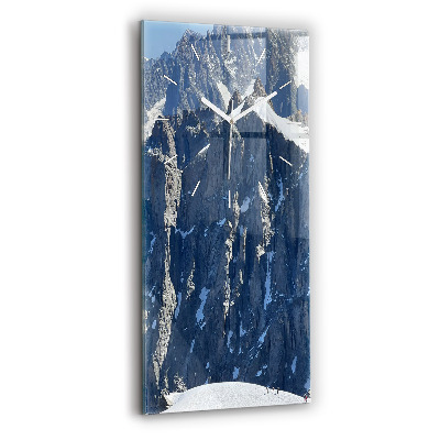Horloge murale verticale Les Alpes en hiver