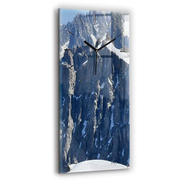 Horloge murale verticale Les Alpes en hiver