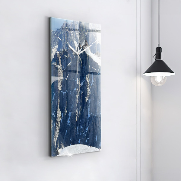 Horloge murale verticale Les Alpes en hiver