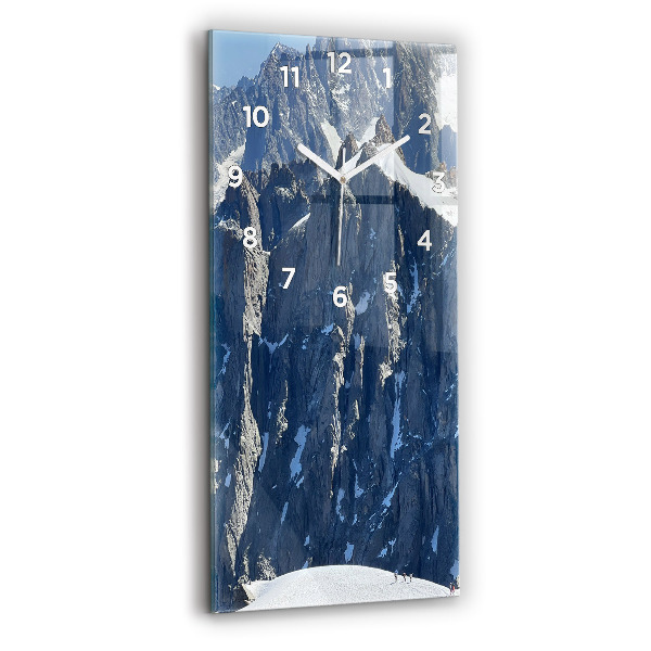 Horloge murale verticale Les Alpes en hiver