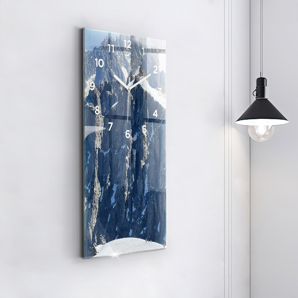 Horloge murale verticale Les Alpes en hiver