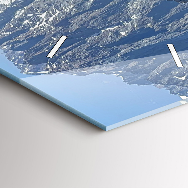 Horloge murale verticale Les Alpes en hiver