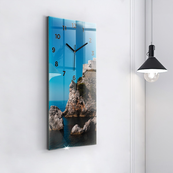 Horloge murale verticale Falaises de Dubrovnik